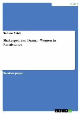 Reich |  Shakespearean Drama - Women in Renaissance | eBook | Sack Fachmedien