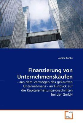 Funke |  Finanzierung von Unternehmenskäufen | Buch |  Sack Fachmedien