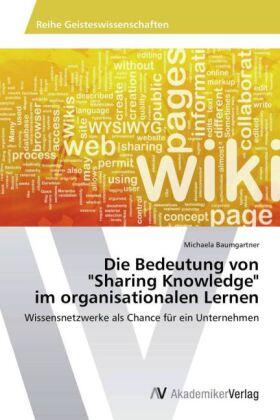 Baumgartner |  Die Bedeutung von "Sharing Knowledge" im organisationalen Lernen | Buch |  Sack Fachmedien
