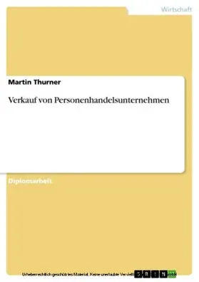 Thurner |  Verkauf von Personenhandelsunternehmen | eBook | Sack Fachmedien