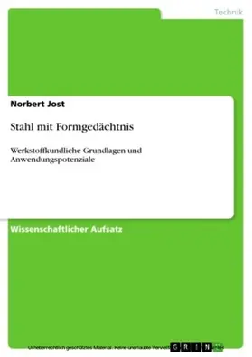 Jost |  Stahl mit Formgedächtnis | eBook | Sack Fachmedien
