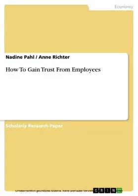 Pahl / Richter |  How To Gain Trust From Employees | eBook | Sack Fachmedien