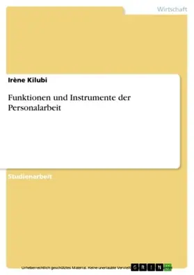 Kilubi |  Funktionen und Instrumente der Personalarbeit | eBook | Sack Fachmedien