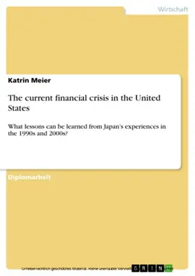 Meier |  The current financial crisis in the United States | eBook | Sack Fachmedien