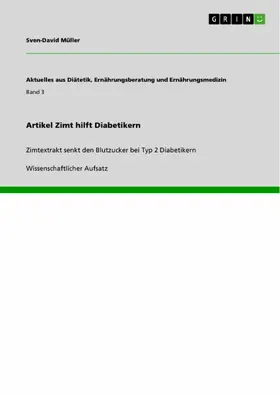 Müller |  Artikel Zimt hilft Diabetikern | eBook | Sack Fachmedien