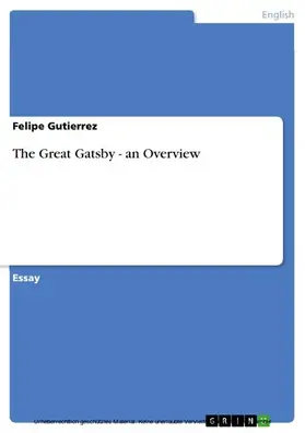 Gutierrez |  The Great Gatsby - an Overview | eBook | Sack Fachmedien