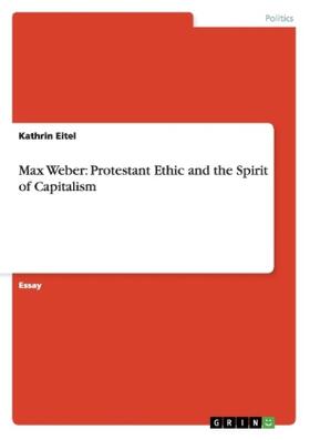 Eitel |  Max Weber: Protestant Ethic and the Spirit of Capitalism | Buch |  Sack Fachmedien