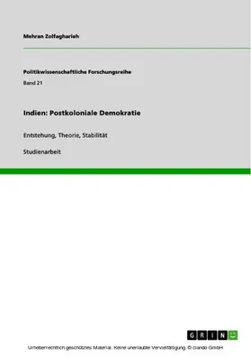Zolfagharieh |  Indien: Postkoloniale Demokratie | eBook | Sack Fachmedien