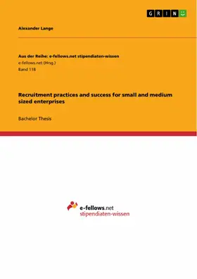 Lange |  Recruitment practices and success for small and medium sized enterprises | eBook | Sack Fachmedien