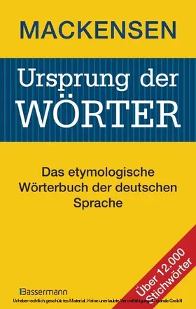 Mackensen |  Ursprung der Wörter | eBook | Sack Fachmedien