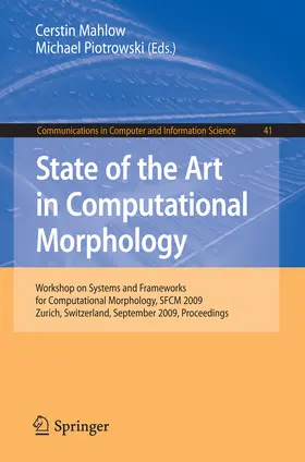 Mahlow / Piotrowski |  State of the Art in Computational Morphology | eBook | Sack Fachmedien