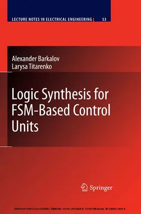 Barkalov / Titarenko | Logic Synthesis for FSM-Based Control Units | E-Book | sack.de