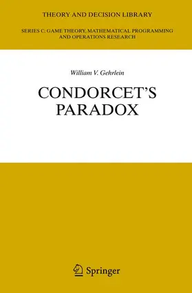 Gehrlein |  Condorcet's Paradox | Buch |  Sack Fachmedien