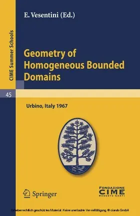 Vesentini | Geometry of Homogeneous Bounded Domains | E-Book | sack.de
