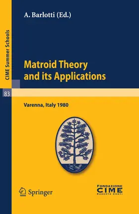 Barlotti | Matroid Theory and Its Applications | E-Book | sack.de
