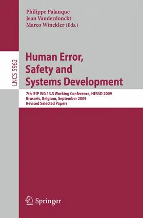 Palanque / Vanderdonckt / Winckler |  Human Error, Safety and Systems Development | Buch |  Sack Fachmedien