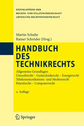 Schulte / Schröder |  Handbuch des Technikrechts | Buch |  Sack Fachmedien