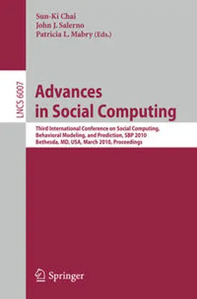 Chai / Salerno / Mabry |  Advances in Social Computing | eBook | Sack Fachmedien