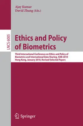 Kumar / Zhang | Ethics and Policy of Biometrics | E-Book | sack.de