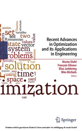 Diehl / Glineur / Jarlebring |  Recent Advances in Optimization and its Applications in Engineering | eBook | Sack Fachmedien