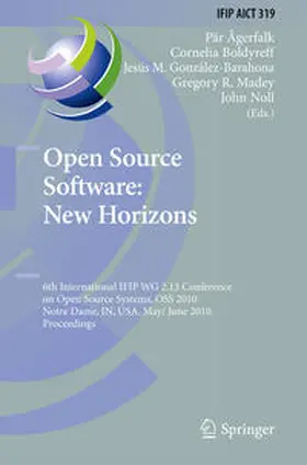 Ågerfalk / Boldyreff / González-Barahona | Open Source Software: New Horizons | E-Book | sack.de