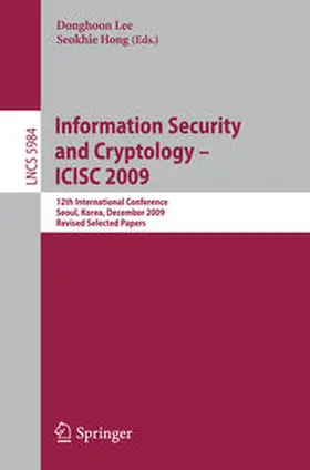 Lee / Hong |  Information Security and Cryptology - ICISC 2009 | eBook | Sack Fachmedien