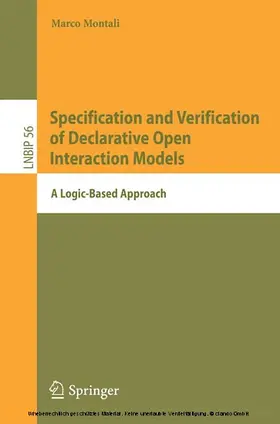 Montali |  Specification and Verification of Declarative Open Interaction Models | eBook | Sack Fachmedien