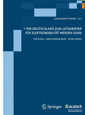  Wie Deutschland zum Leitanbieter für Elektromobilität werden kann | eBook | Sack Fachmedien