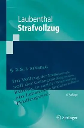 Laubenthal | Strafvollzug | Buch | 978-3-642-19799-4 | sack.de