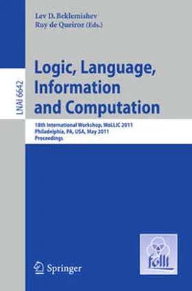 Beklemishev / de Queiroz | Logic, Language, Information, and Computation | E-Book | sack.de