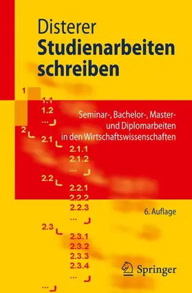 Disterer |  Studienarbeiten schreiben | Buch |  Sack Fachmedien