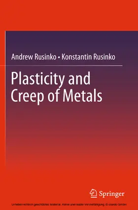 Rusinko | Plasticity and Creep of Metals | E-Book | sack.de