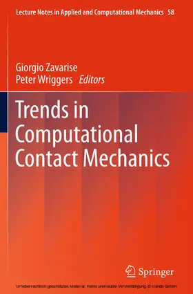 Zavarise / Wriggers |  Trends in Computational Contact Mechanics | eBook | Sack Fachmedien