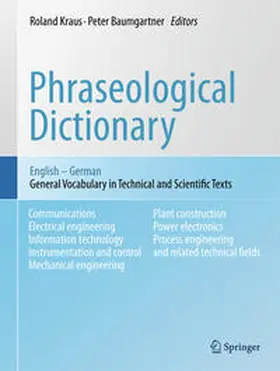 Baumgartner / Kraus |  Phraseological Dictionary English - German | Buch |  Sack Fachmedien