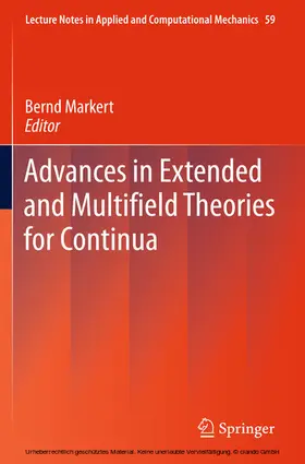Markert |  Advances in Extended and Multifield Theories for Continua | eBook | Sack Fachmedien