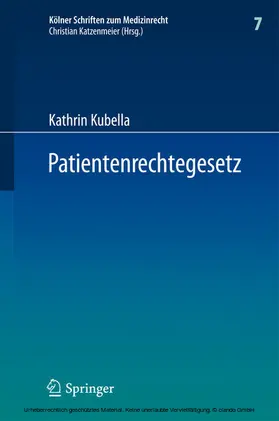 Kubella | Patientenrechtegesetz | E-Book | www2.sack.de
