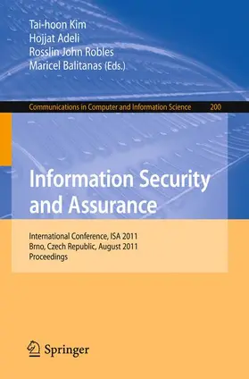 Kim / Balitanas / Adeli |  Information Security and Assurance | Buch |  Sack Fachmedien