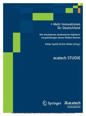 Spath |  Mehr Innovationen für Deutschland | eBook | Sack Fachmedien