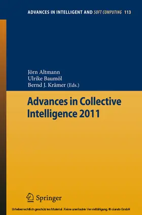 Altmann / Baumöl / Krämer |  Advances in Collective Intelligence 2011 | eBook | Sack Fachmedien