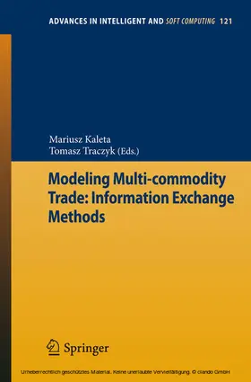 Kaleta / Traczyk |  Modeling Multi-commodity Trade: Information Exchange Methods | eBook | Sack Fachmedien