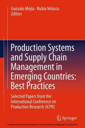 Mejía / Velasco |  Production Systems and Supply Chain Management in Emerging Countries: Best Practices | eBook | Sack Fachmedien