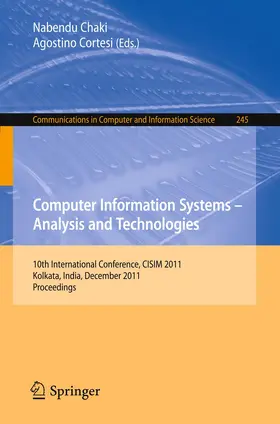 Chaki / Cortesi |  Computer Information Systems - Analysis and Technologies | Buch |  Sack Fachmedien