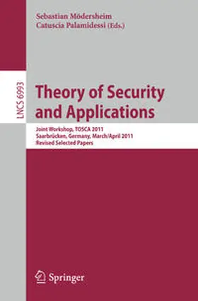 Moedersheim / Palamidessi |  Theory of Security and Applications | eBook | Sack Fachmedien