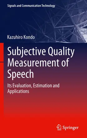 Kondo |  Subjective Quality Measurement of Speech | eBook | Sack Fachmedien