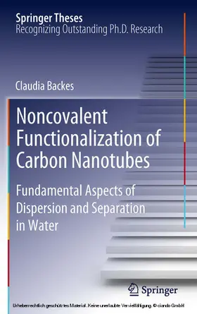 Backes | Noncovalent Functionalization of Carbon Nanotubes | E-Book | www2.sack.de