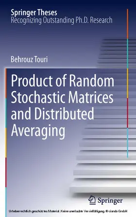 Touri | Product of Random Stochastic Matrices and Distributed Averaging | E-Book | sack.de