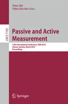 Taft / Ricciato |  Passive and Active Measurement | eBook | Sack Fachmedien