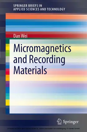 Wei | Micromagnetics and Recording Materials | E-Book | sack.de