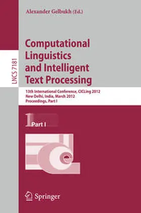 Gelbukh | Computational Linguistics and Intelligent Text Processing | E-Book | sack.de