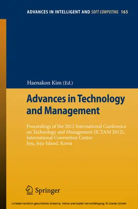 Kim |  Advances in Technology and Management | eBook | Sack Fachmedien